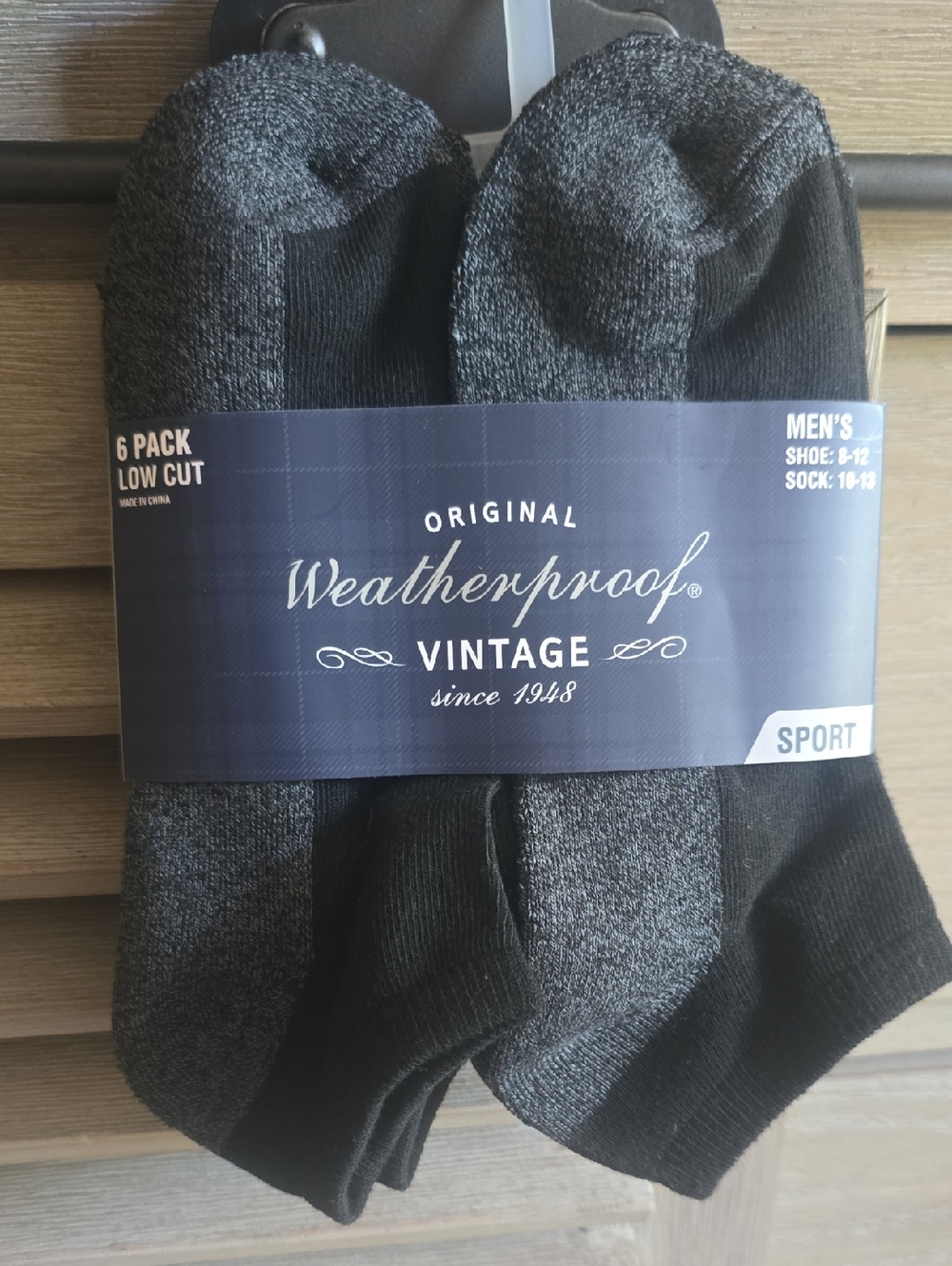 Original Weatherproof Men's Low-Cut Athletic Socks - Black & Charcoal